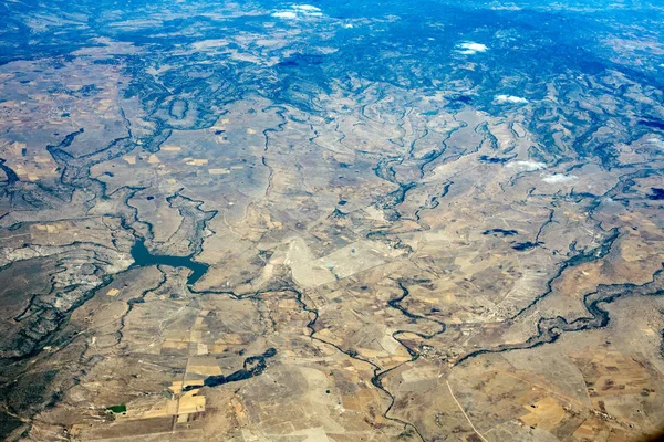 Deserto perto do México cidade vista aérea cityscape panorama — Fotografia de Stock