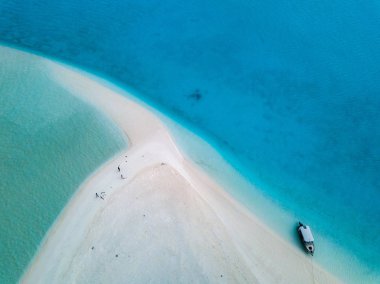 Polynesia Cook Island tropical paradise aerial view clipart