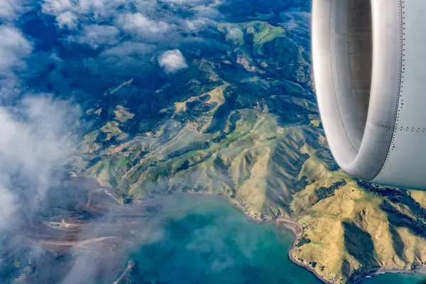 Nova paisagem aérea da ilha zelandesa do norte — Fotografia de Stock