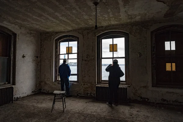 Ellis Island verlassene Räume in psychiatrischem Krankenhaus — Stockfoto
