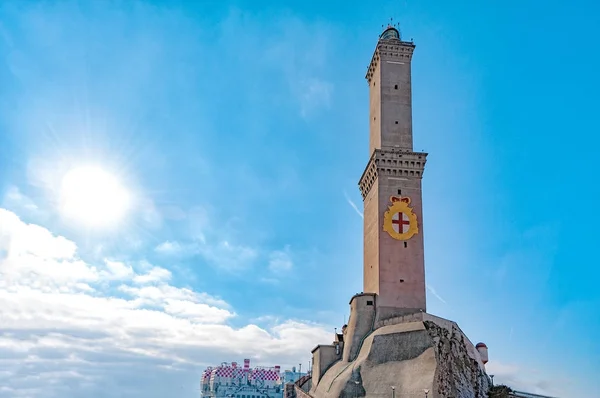 Lightouse lanterna Cenova şehir İtalya sembolü — Stok fotoğraf