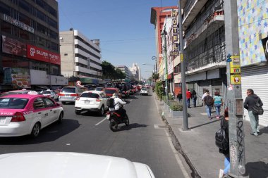 Mexico City, Meksika - 5 Kasım 2017 - Meksika metropolis sermaye sıkışık trafik