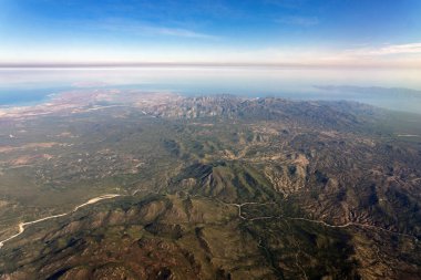 Baja California Sur Meksika havadan görünümü