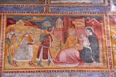Pomposa, İtalya - 9 Ekim 2016 - Pomposa kilise Manastırı