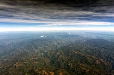 Dağları yakınında bir Mexico havadan görünümü cityscape panorama