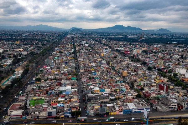 Mexico City'de hava görünümünü cityscape panorama — Stok fotoğraf