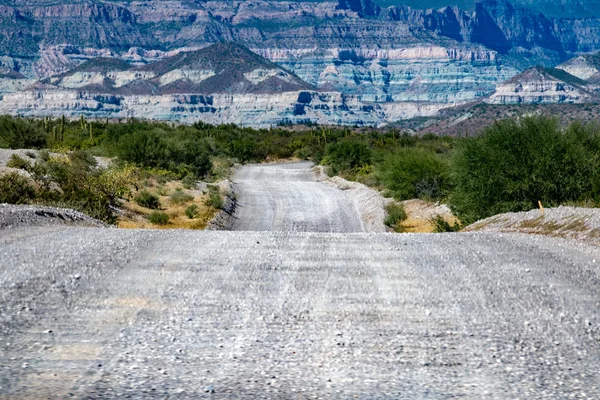 Offroad em baja califórnia paisagem panorama deserto estrada — Fotografia de Stock