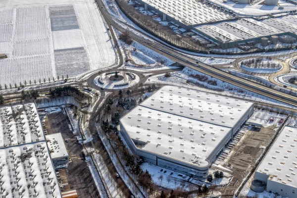 Aeropuerto de París cubierto de nieve — Foto de Stock