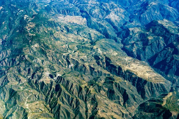 Mountains canyons plateu upland mexico city aerial view cityscape panorama — Stock Photo, Image