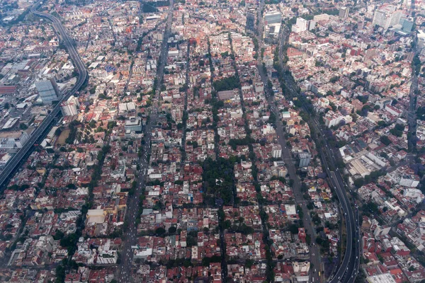 Mexico City'de hava görünümünü cityscape panorama — Stok fotoğraf