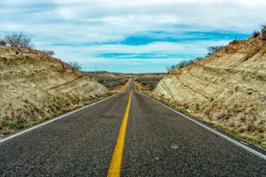 Baja california manzara sonsuz düz panorama yol