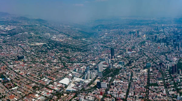 Mexico city letecký pohled na panorama panorama — Stock fotografie