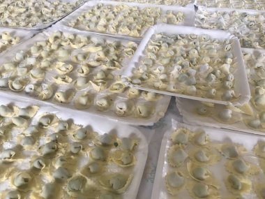 Pansoti İtalyan üçgen şeklinde doldurulmuş makarna