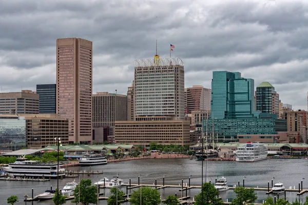 Baltimore vista aérea panorama paisagem urbana — Fotografia de Stock