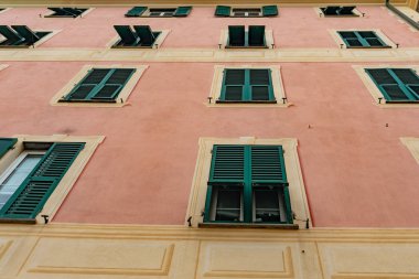 Genova Nervi tarihi köy ilçe pencere evler