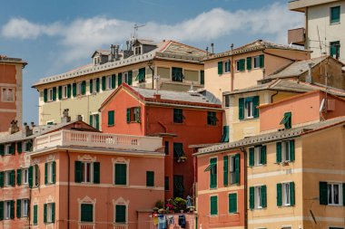 Genova Nervi tarihi köy ilçe evleri