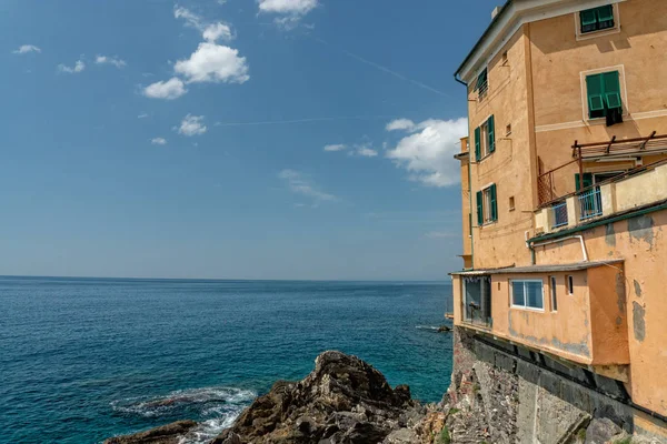 Genova Nervi historiske landsbyhus – stockfoto