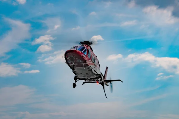 luxury helicopter while flying