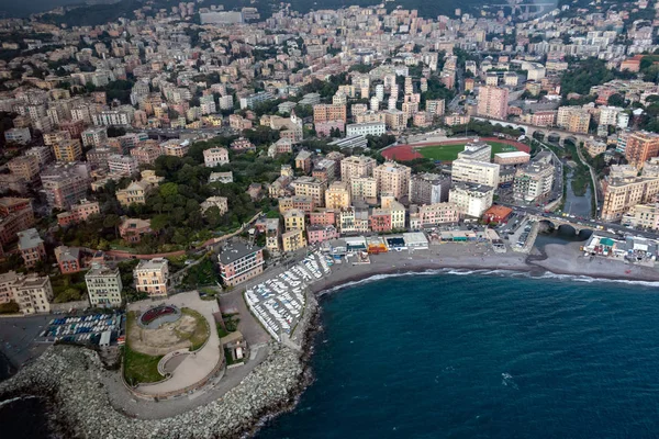 Genua Stadt Luftaufnahme — Stockfoto