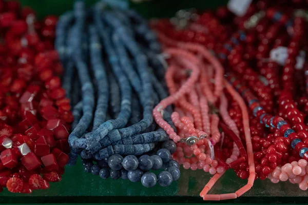 Coral necklage detail — Stock Photo, Image