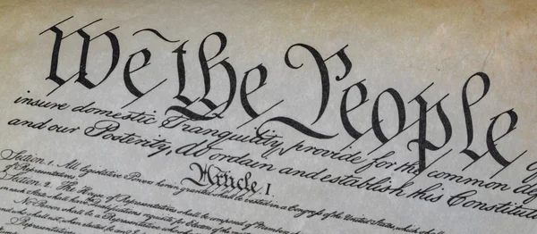 Nós o povo EUA detalhe constituição — Fotografia de Stock