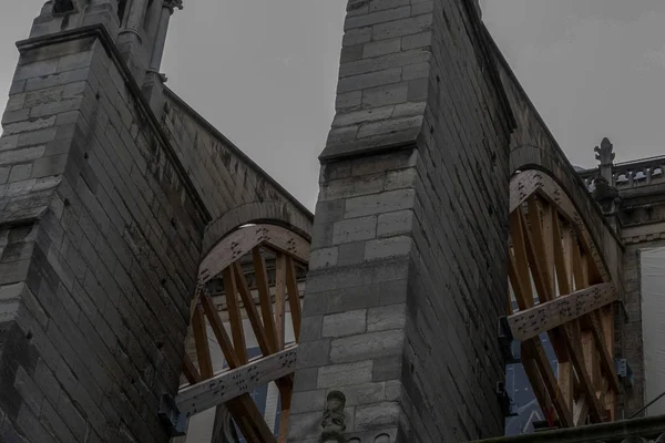 修復中のノートルダム寺院 — ストック写真
