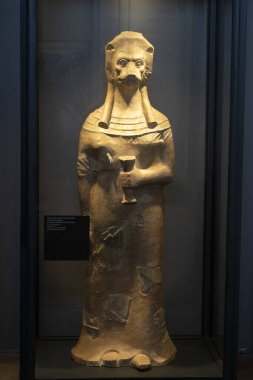 Roma, İtalya, 23 Kasım 2019 - Roma 'daki Colosseum' da Kartaca sergisi