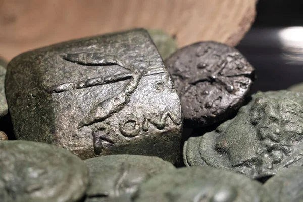 Altes römisches Kupferbarren Detail — Stockfoto