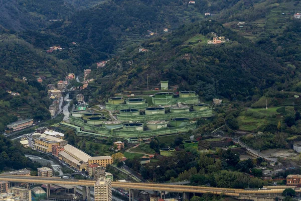 石油精製航空ビュー — ストック写真