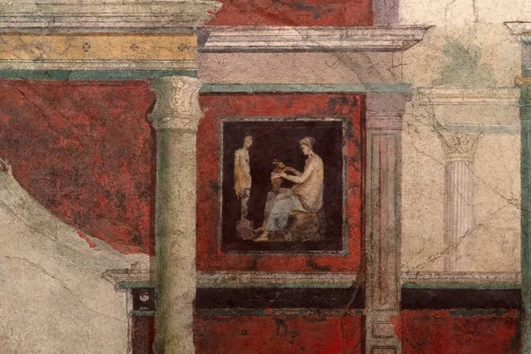 Pintura romana antiga pompei detalhe — Fotografia de Stock