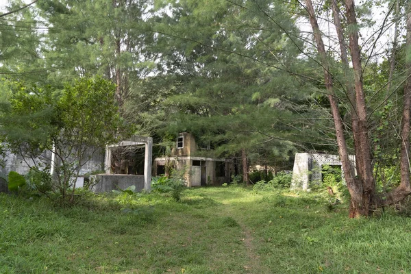 Abandoned resort in the tropical jungle — Stock Photo, Image