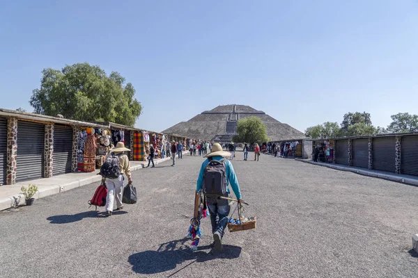 Mexico City, Meksika - 30 Ocak 2019 Teotihuacan Piramit Meksika — Stok fotoğraf