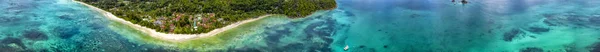 Praslin île seychelles paradis plage aérienne drone panorama paysage anse volbert — Photo