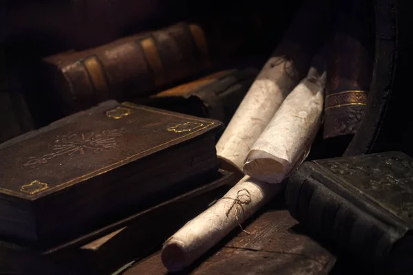 Old book and parchment detail — Stock Photo, Image
