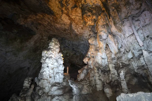 Postojna caves interior view panorama — Stock Photo, Image