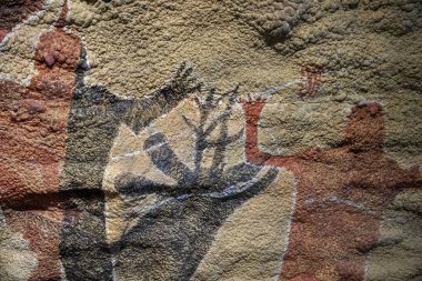 Meksika'da petroglyph mağara boyama üreme