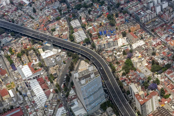 Mexico Miasto widok z lotu ptaka Panorama — Zdjęcie stockowe