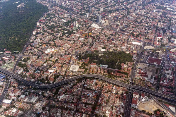 Mexico Miasto widok z lotu ptaka Panorama — Zdjęcie stockowe