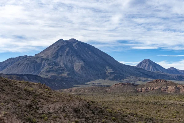 Volkan üç bakireler Baja California Sur'deki/panorama — Stok fotoğraf