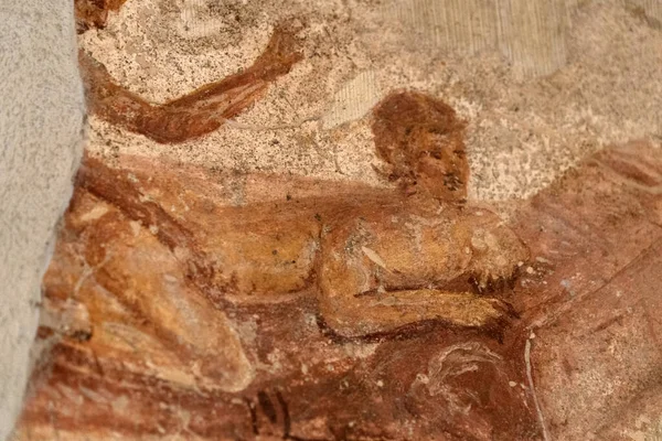 Pompei zevk evindeki erotik resimleri mahvediyor. — Stok fotoğraf