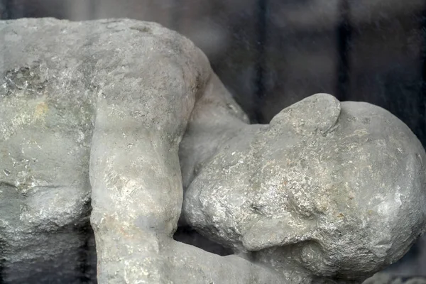 Pompei ruiner staty begravd kropp — Stockfoto