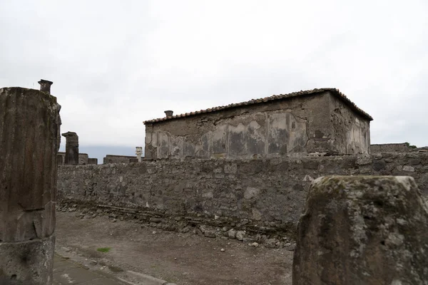 Pompei romok házak — Stock Fotó