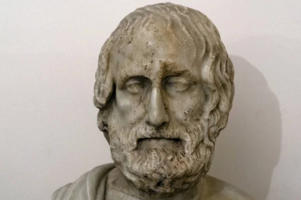 欧里庇得斯古希腊大理石雕像 — 图库照片