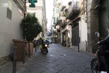 Napoli, İtalya - Şubat 12020 - İngiliz İspanya Bölgesi Quatrieri Spagnoli