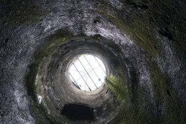 Ercolano, İtalya - 2 Şubat 2020 - Ercolano Herculaneum antik yeraltı araştırmaları kalıntıları