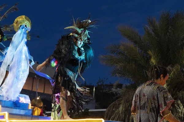 メキシコ 2020年2月22日 何千人もの人々 パレード 食べ物 ダンスを持つ伝統的なバハ カリフォルニア カーニバル — ストック写真