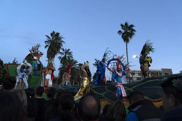 Paz Mexico Fevereiro 2020 Carnaval Tradicional Baja California Com Milhares — Fotografia de Stock