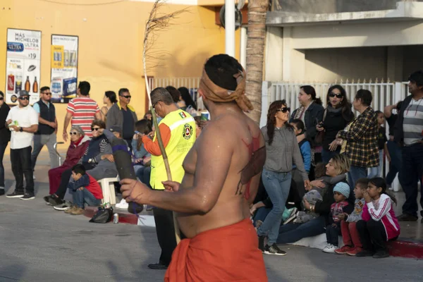 Paz Mexico February 2020 Traditional Baja California Carnival Thousand People — Stock Photo, Image