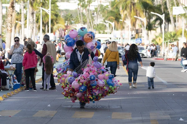 Paz Mexico Fevereiro 2020 Carnaval Tradicional Baja California Com Milhares — Fotografia de Stock