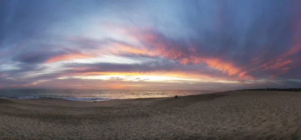 Todos Santos Mexico Strand Zonsondergang Panorama — Stockfoto